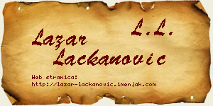 Lazar Lackanović vizit kartica